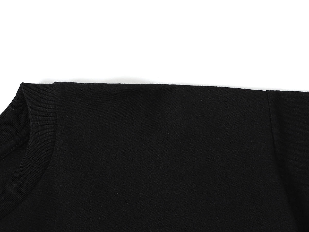 200 GSM RELAXED BOXY FIT 'BLACK' T-SHIRT - Image 4