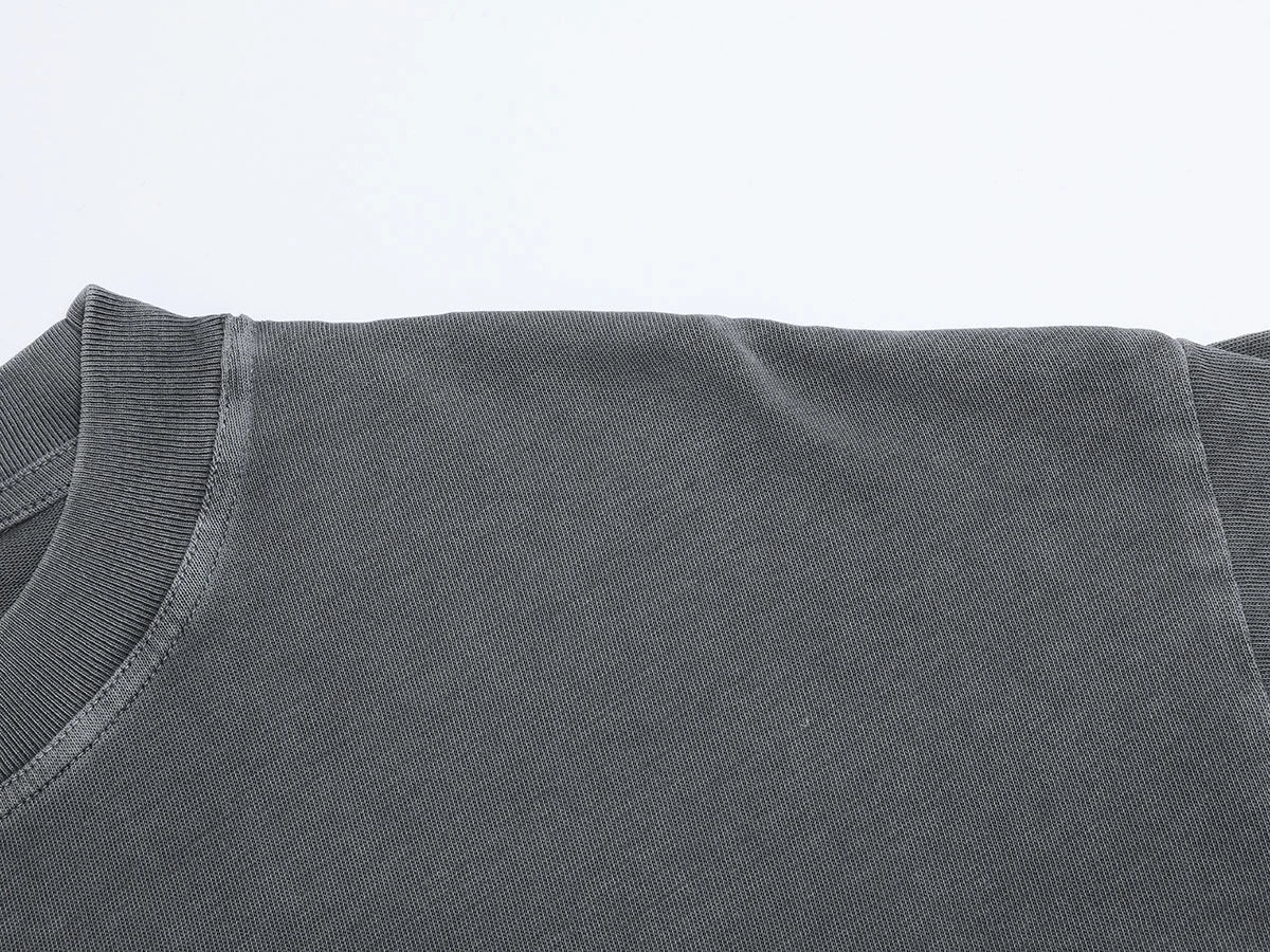 220 GSM LOOSE FIT 'WASHED GRAY' T-SHIRT - Image 4