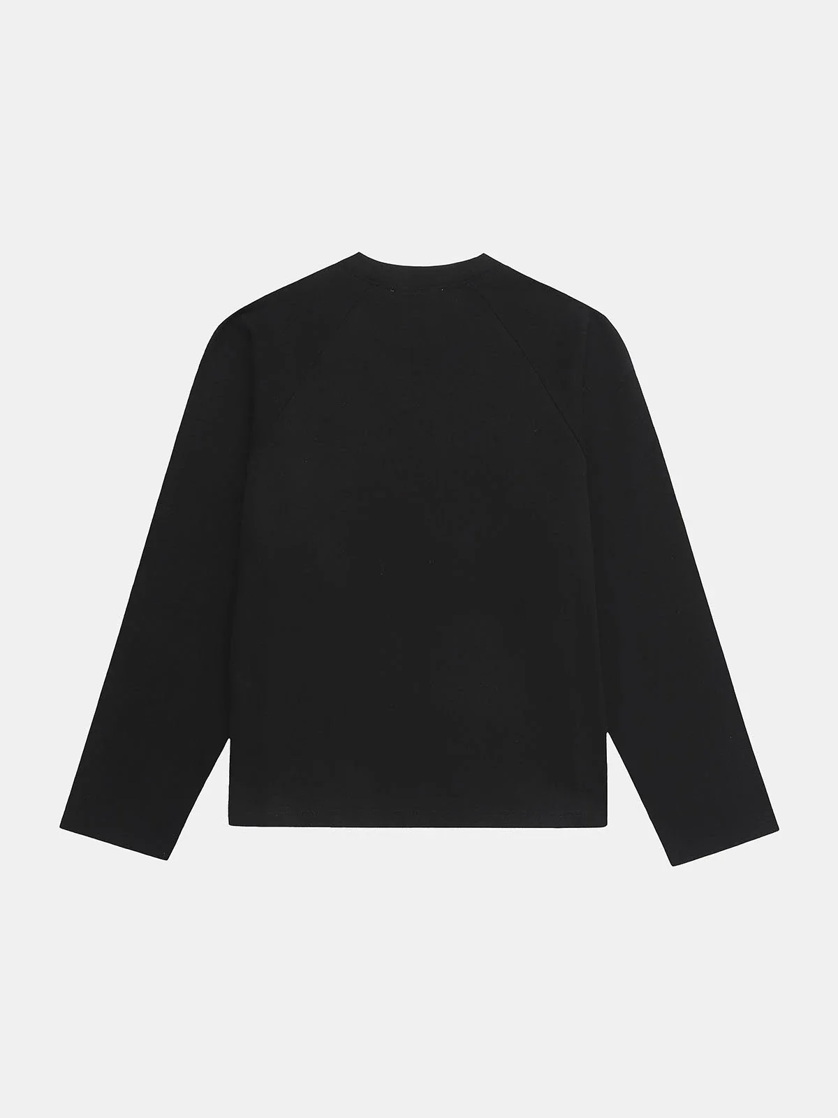 280 GSM RAW COTTON RALAN 'BLACK' LONG SLEEVE - Image 2