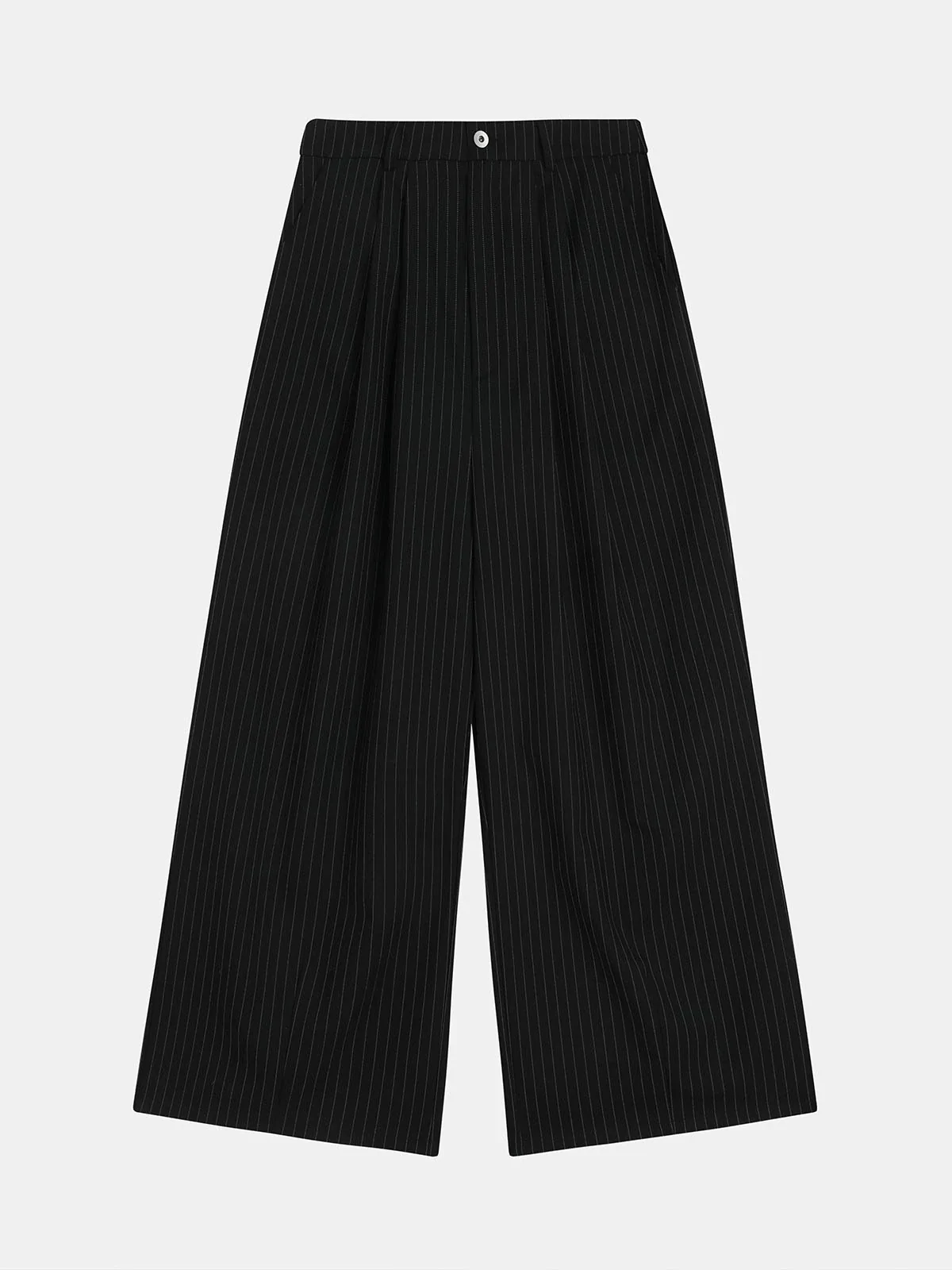 300 GSM BAGGY FIT STRIPED PLEATED 'BLACK' PANTS