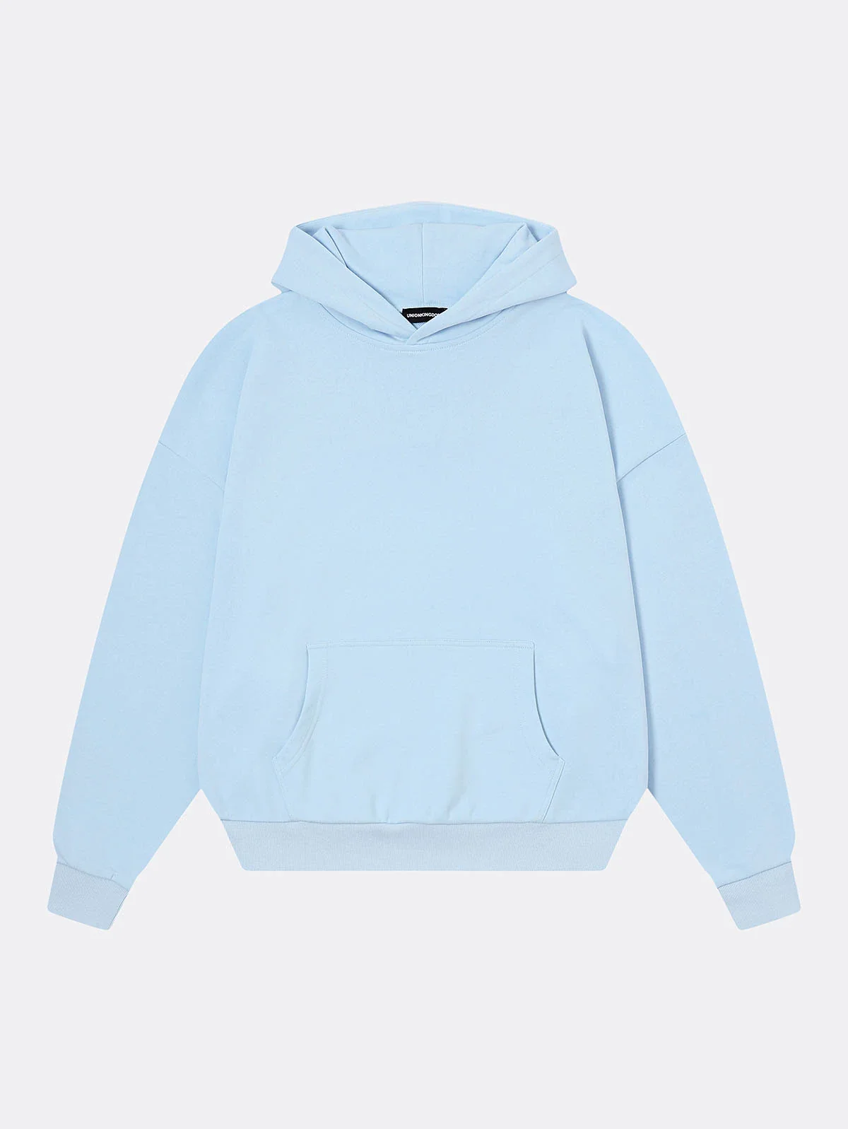 360 GSM 100% COTTON BOXY CROPPED FIT 'PURE BLUE' HOODIE
