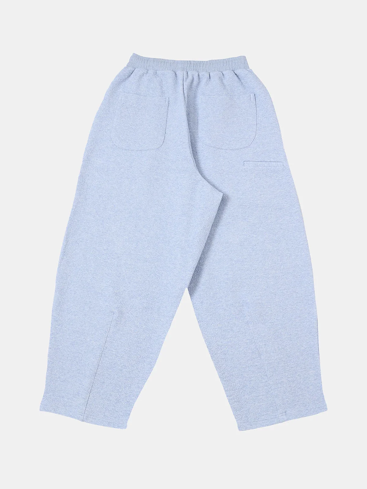 380 GSM COZY BAGGY BUBBLE 'LIGHT BLUE' STRAIGHT PANTS - Image 2
