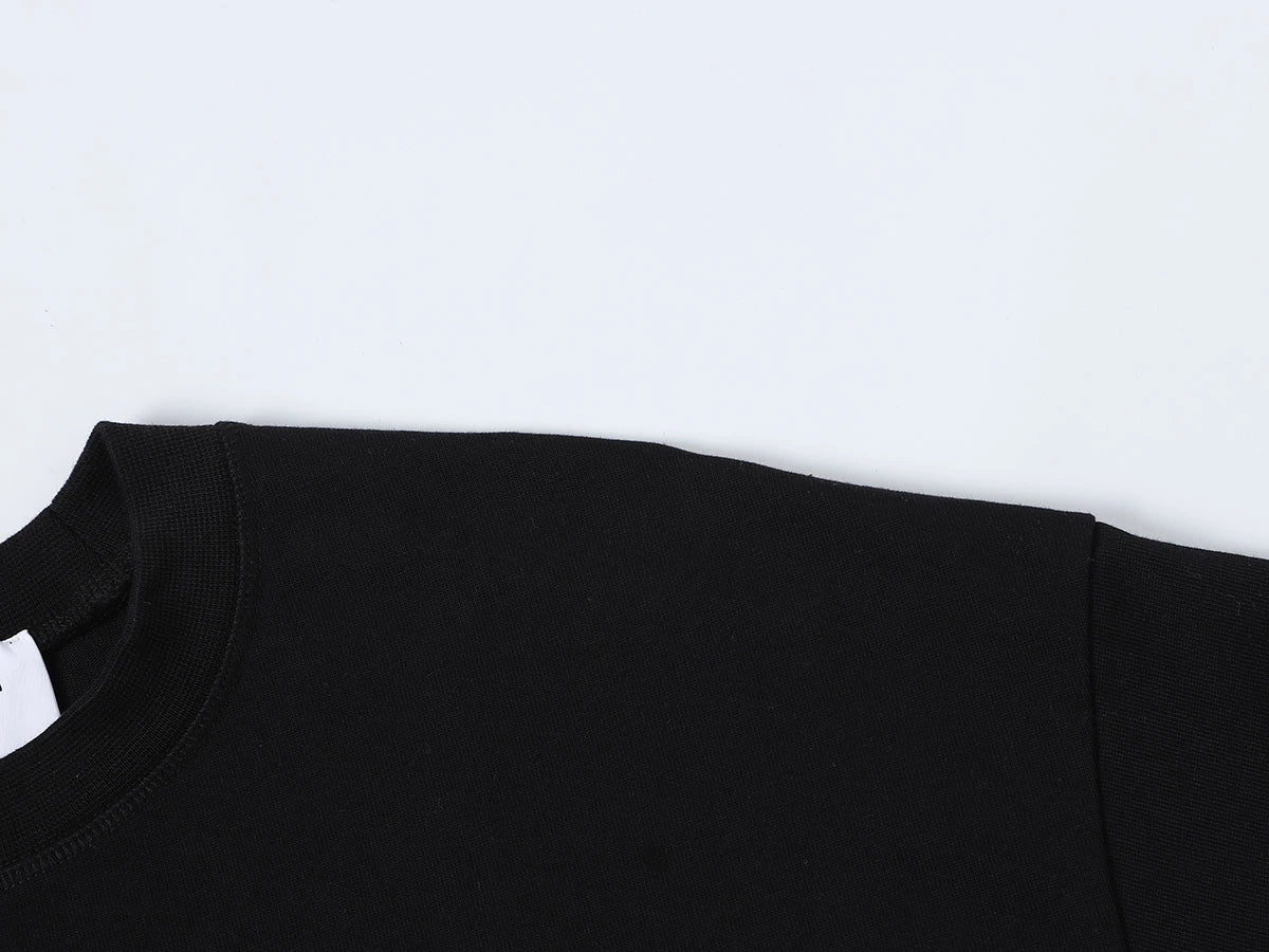 400 GSM BOXY CROPPED FIT 'BLACK' T-SHIRT - Image 4