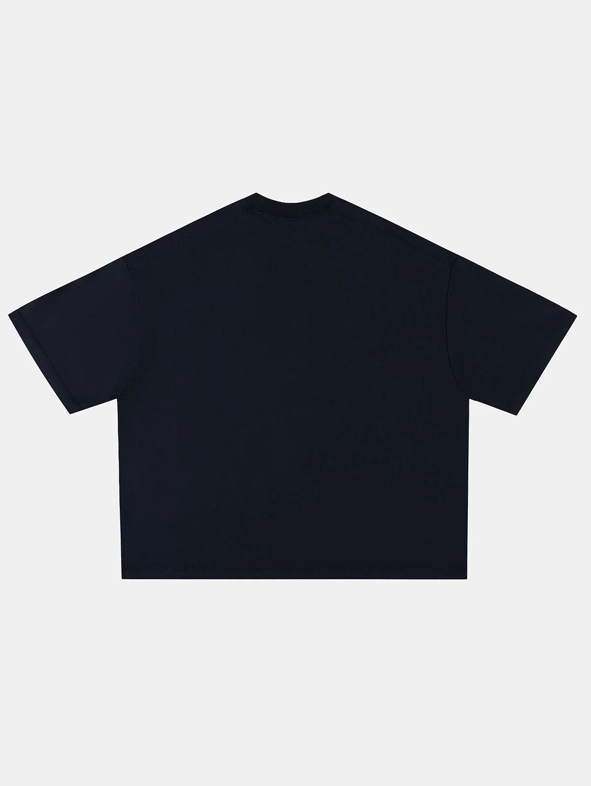 400 GSM BOXY CROPPED FIT 'NAVY BLUE ' T-SHIRT - Image 2