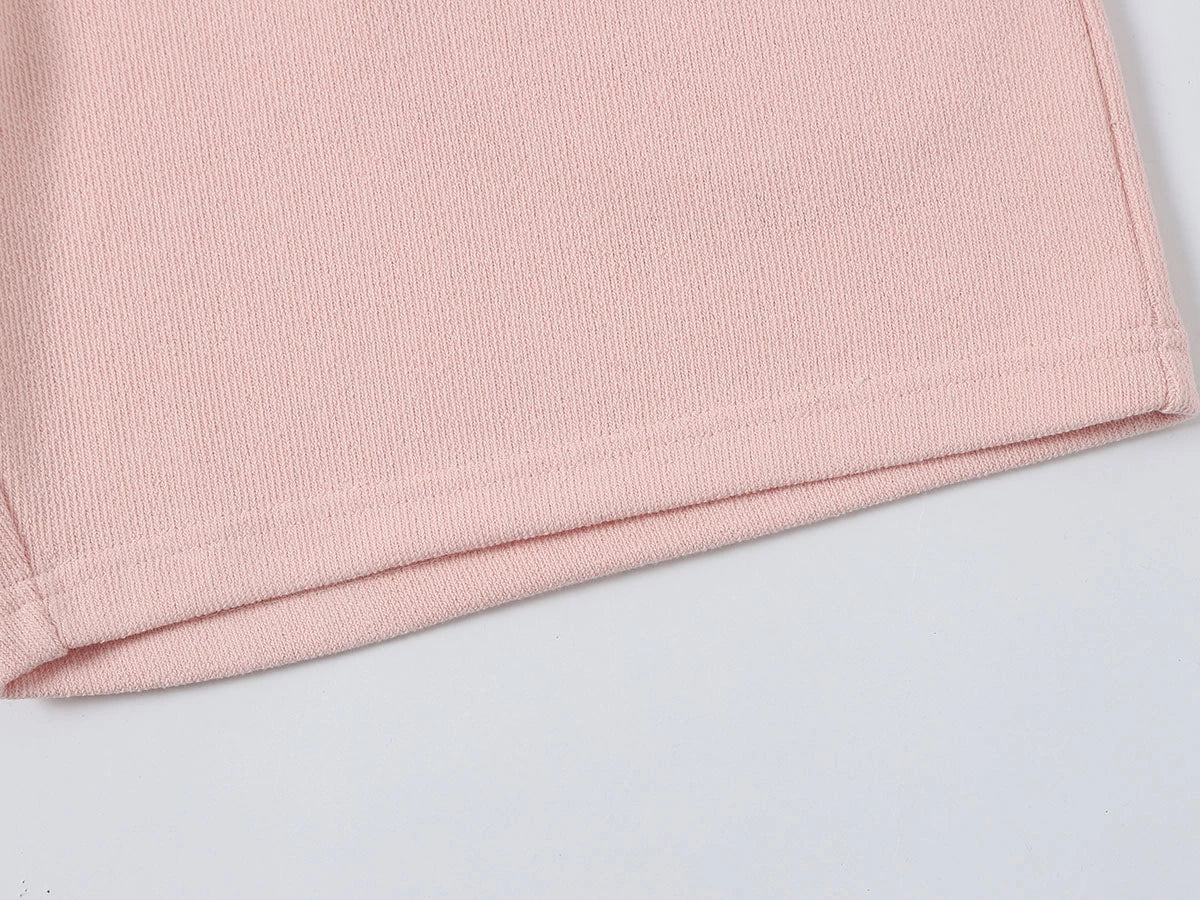 400 GSM COARSE NEEDLE 'LIGHT PINK' SHORTS - Image 6