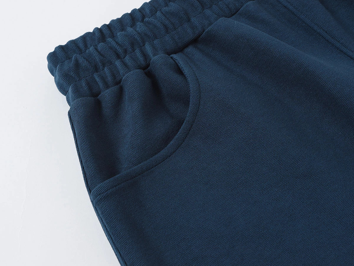 420 GSM MID-LENGTH LOOSE FIT 'PRUSSIAN BLUE' SHORTS - Image 5