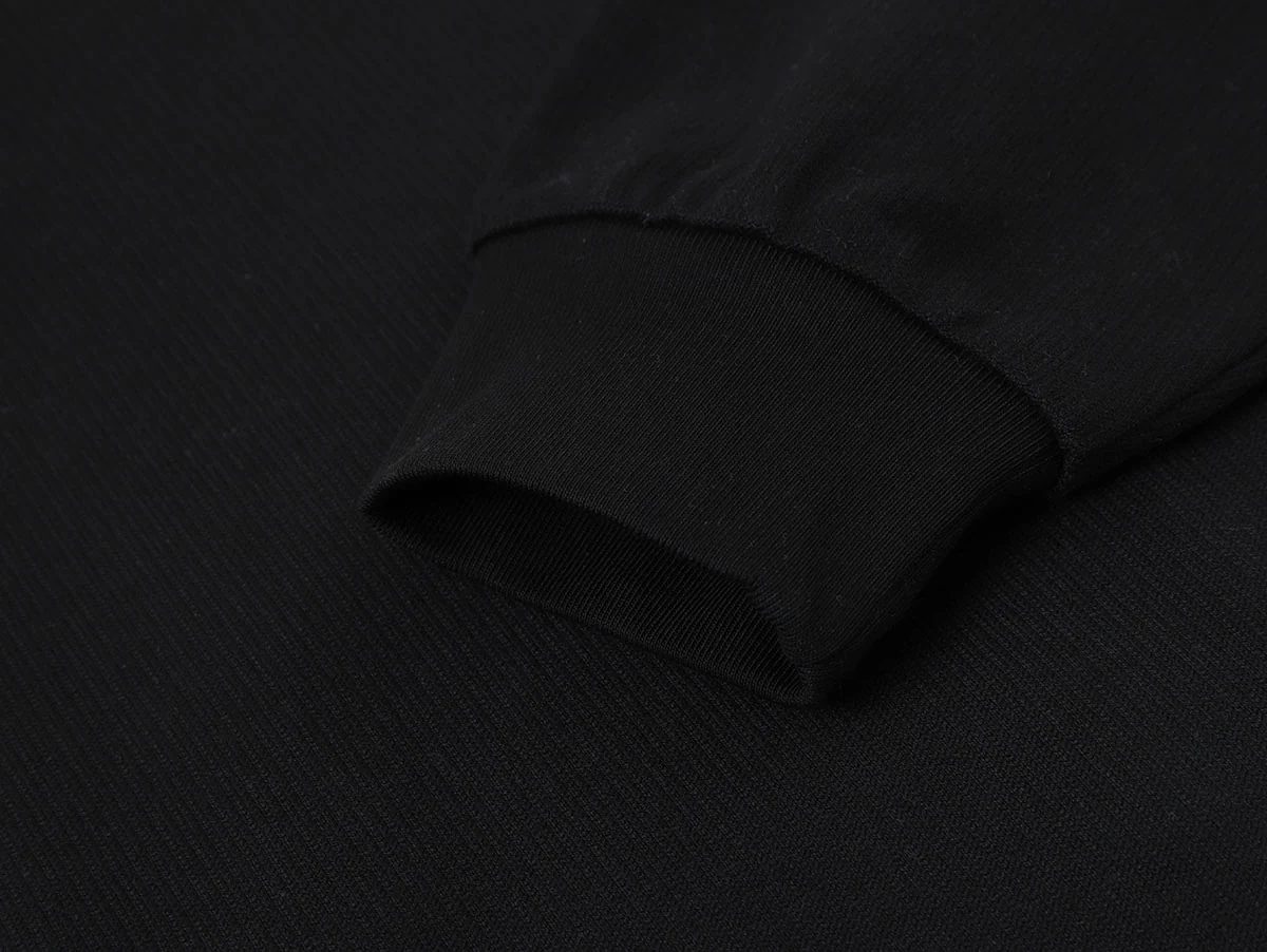 430 GSM BOXY CROPPED FIT QUARTER-ZIP 'BLACK' SWATERSHIRT - Image 5