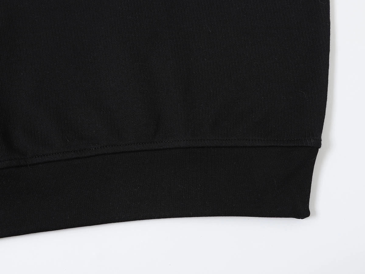 430 GSM BOXY CROPPED FIT QUARTER-ZIP 'BLACK' SWATERSHIRT - Image 6