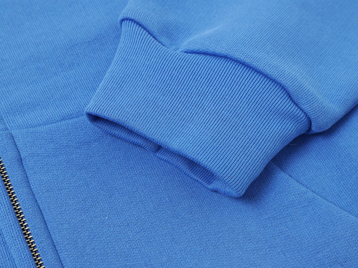 480 GSM TERRY BOX 'BRIGHT BLUE' ZIP-UP HOODIE - Image 4