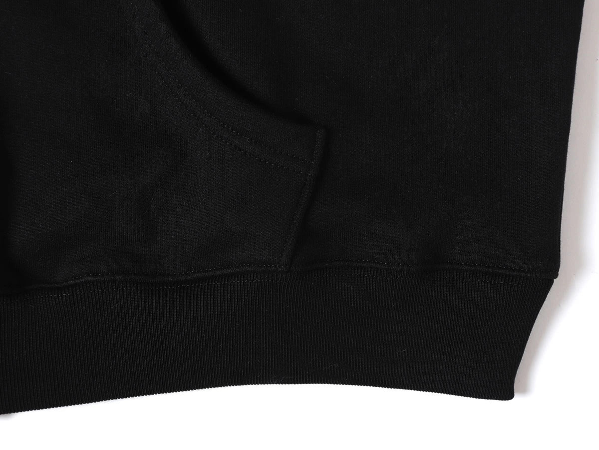 480 GSM  FLEECE CROPPED FIT 'BLACK' ZIP-UP HOODIE - Image 6