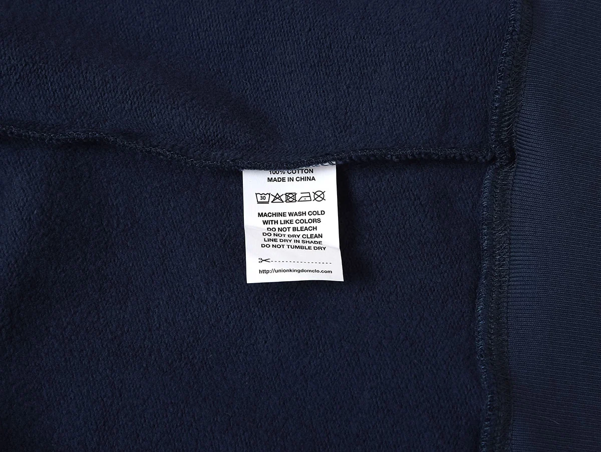 480 GSM FLEECE CROPPED FIT 'NAVY BLUE' ZIP-UP HOODIE - Image 8