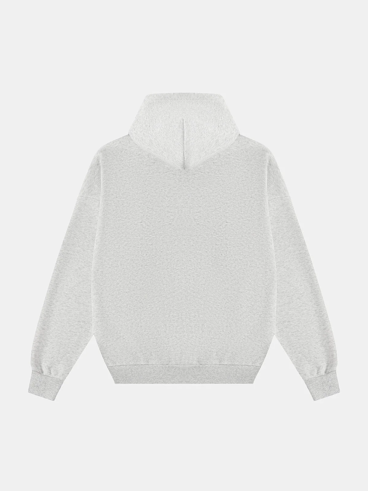 500 GSM  BOXY CROPPED 'LIGHT FLOWER GRAY' HOODIE - Image 2