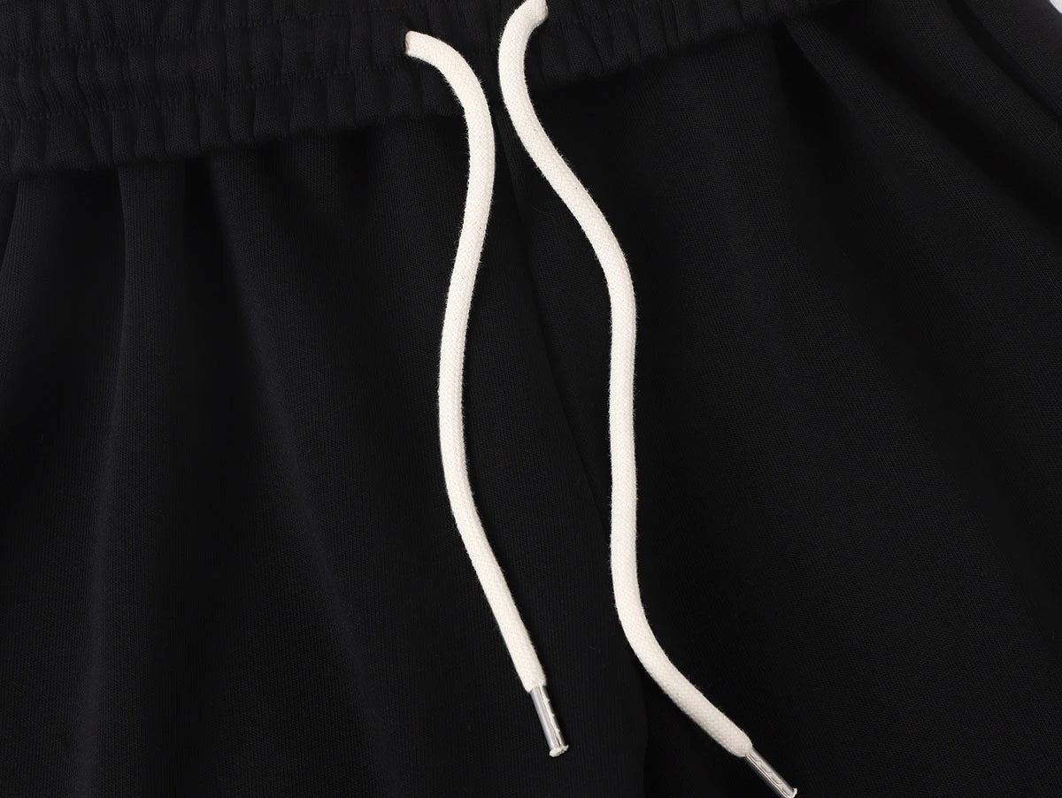 500 GSM LOOSE FIT WIDE LEG 'BLACK' SWEATPANT - Image 3
