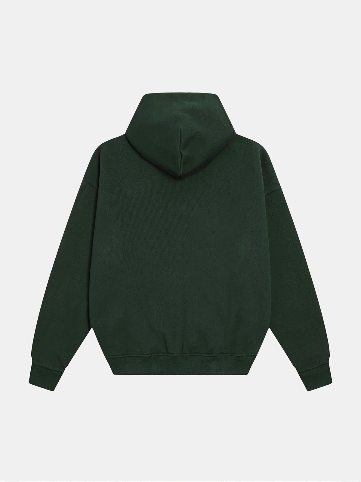 520 GSM BOXY CROPPED FIT ' DARK GREEN' ZIP-UP HOODIE - Image 2