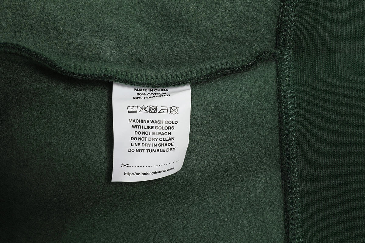 520 GSM BOXY CROPPED FIT ' DARK GREEN' ZIP-UP HOODIE - Image 8