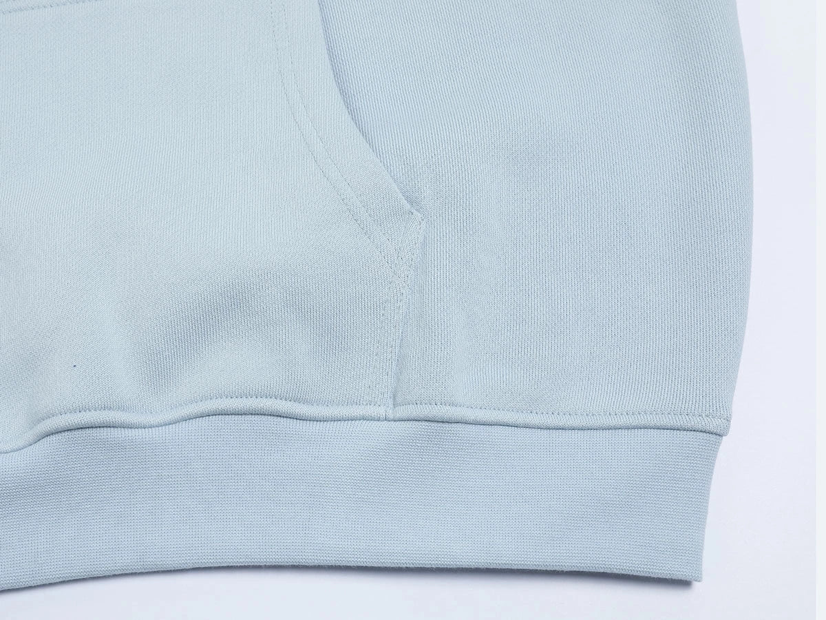 520 GSM BOXY CROPPED FIT 'LIGHT BLUE' HOODIE - Image 5