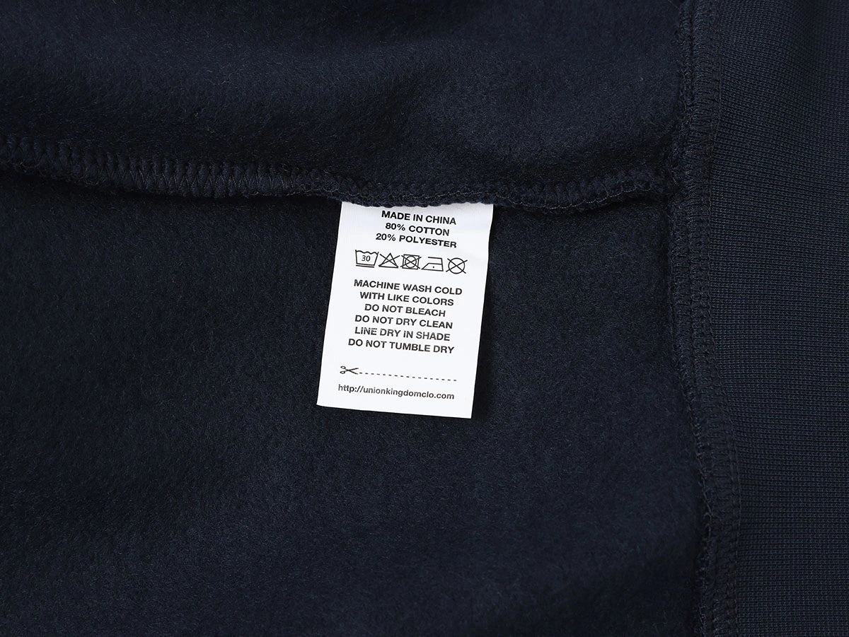 520 GSM BOXY CROPPED FIT ’NAVY BLUE' ZIP-UP HOODIE - Image 8