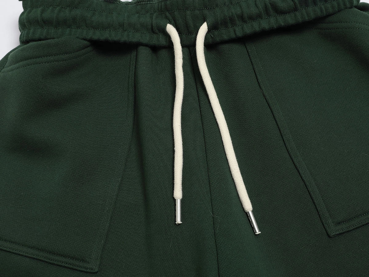 520 GSM COZEY BAGGY 'DARK GREEN' SHORTS - Image 3