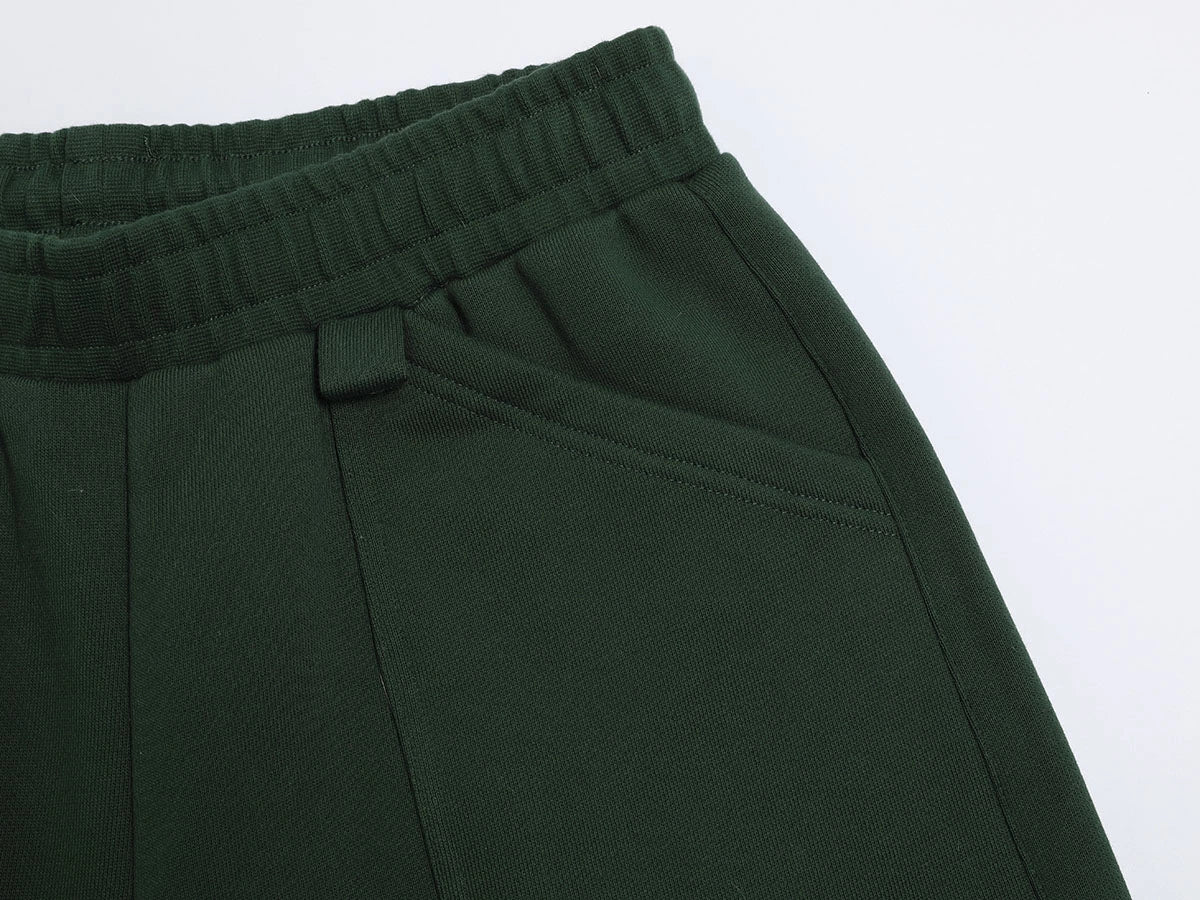 520 GSM COZEY BAGGY 'DARK GREEN' SHORTS - Image 4