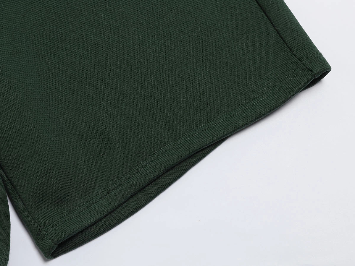 520 GSM COZEY BAGGY 'DARK GREEN' SHORTS - Image 5