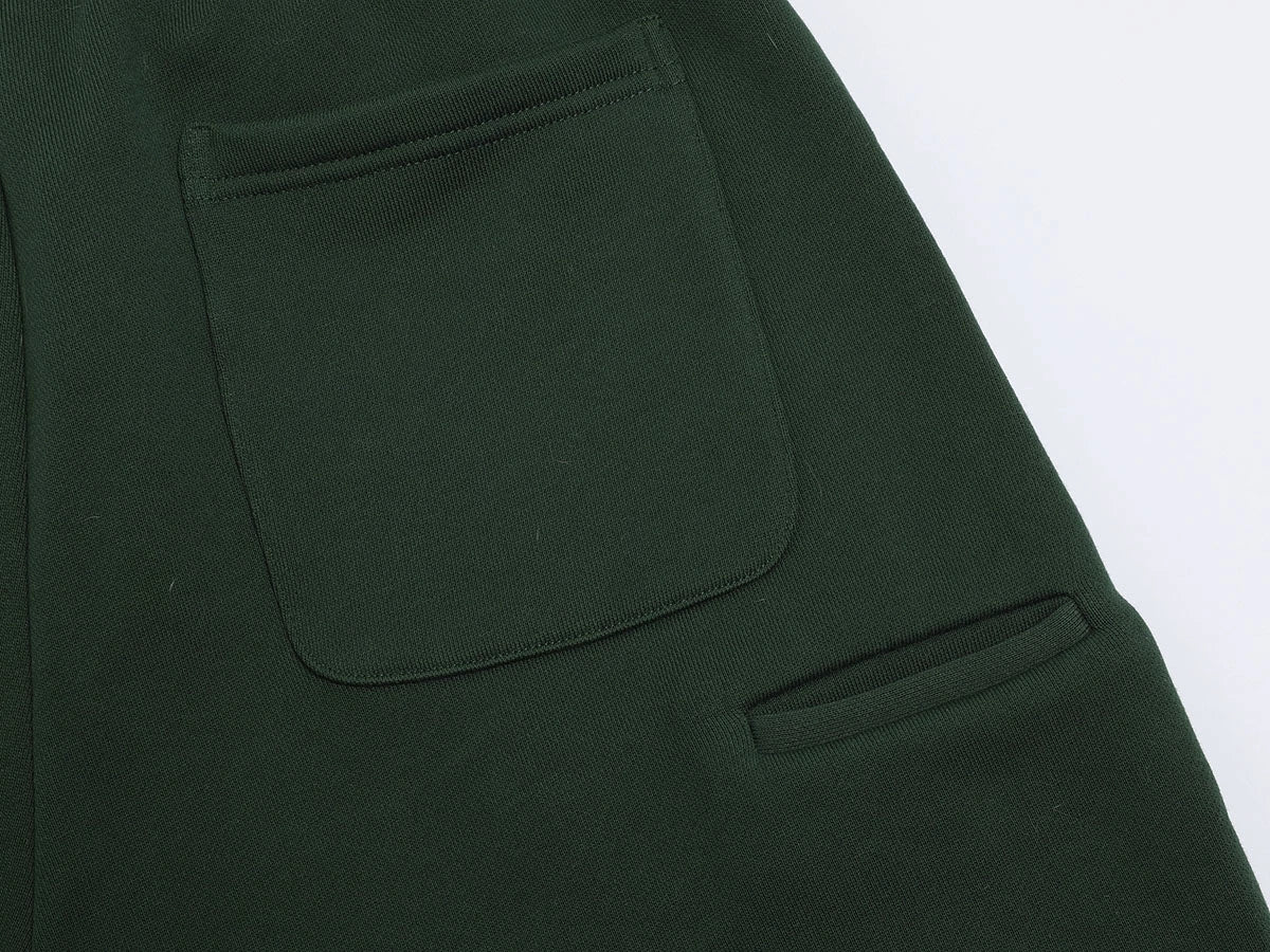 520 GSM COZEY BAGGY 'DARK GREEN' SHORTS - Image 6