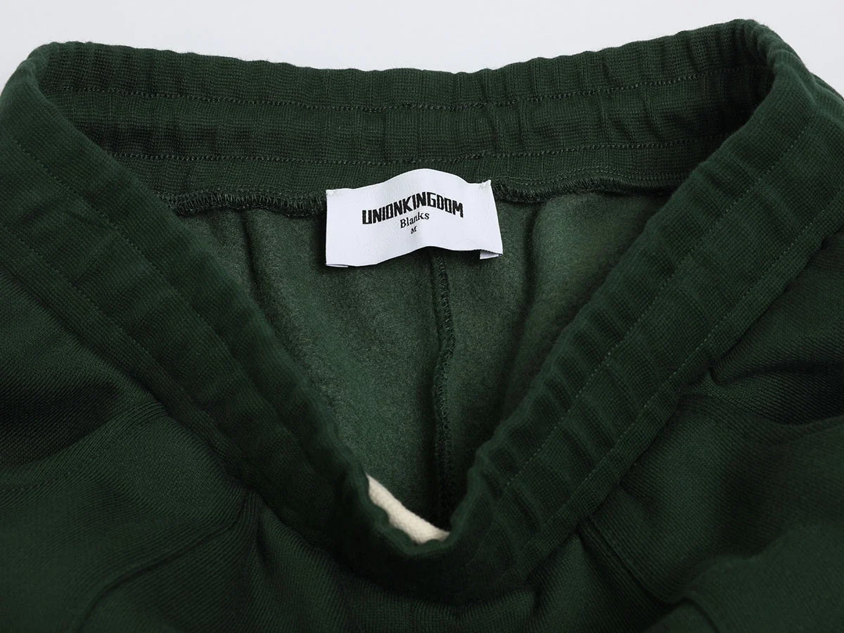 520 GSM COZY BAGGY 'DARK GREEN' STRAIGHT PANTS - Image 3