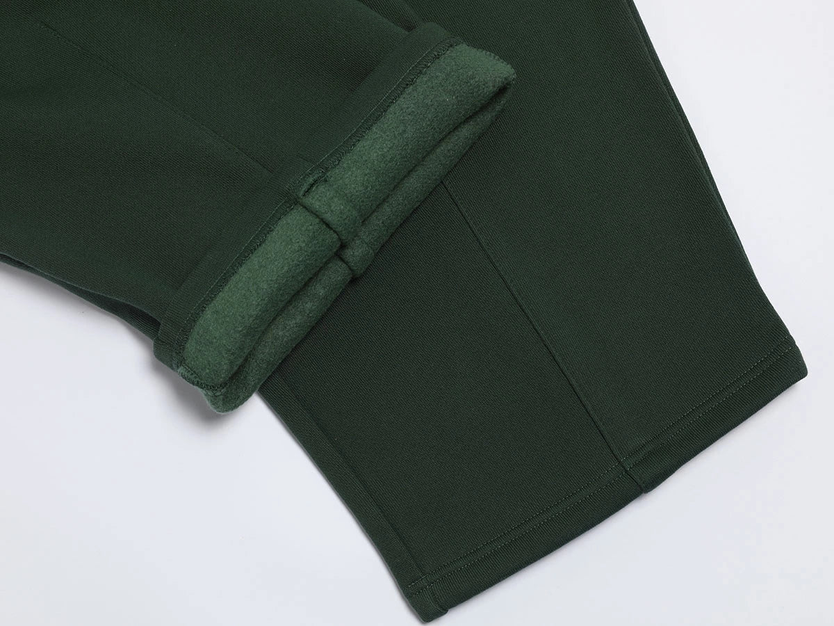 520 GSM COZY BAGGY 'DARK GREEN' STRAIGHT PANTS - Image 6