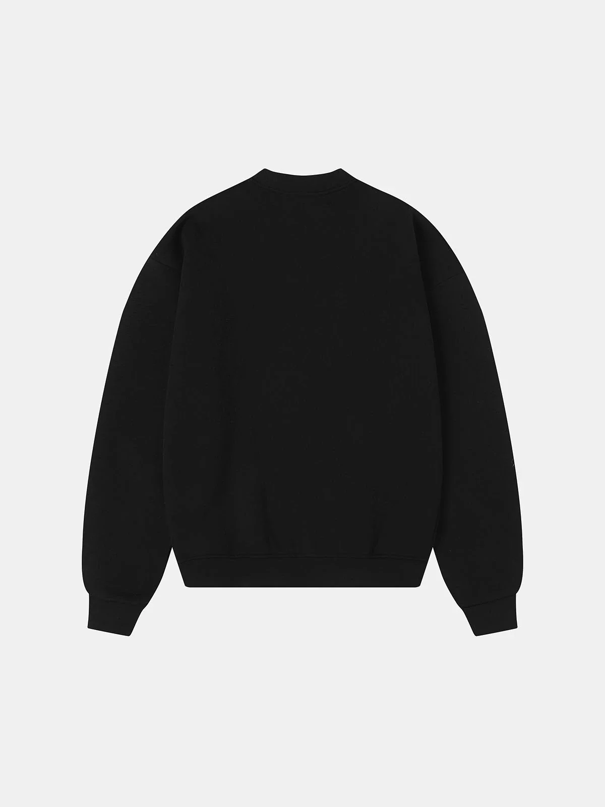520 GSM BOXY CROPPED FIT 'BLACK' CREWNECK - Image 2