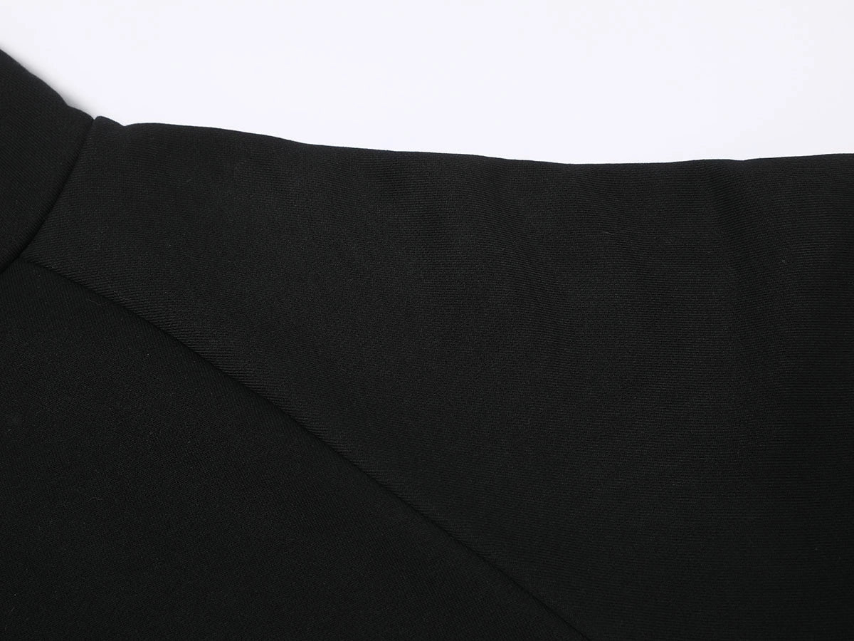 600 GSM RAGLAN CROPPED FIT 'BLACK' HOODIE - Image 3