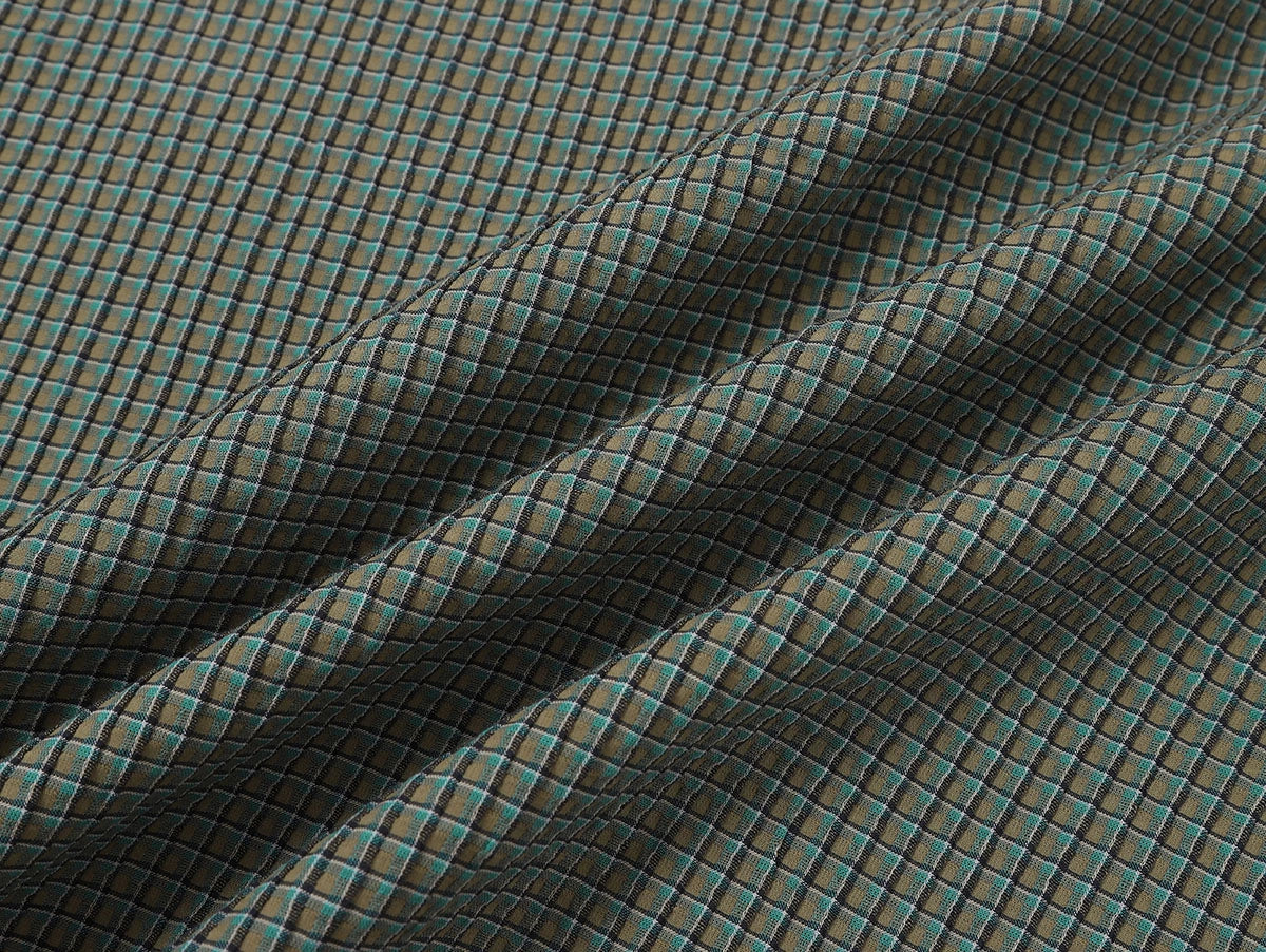 BOXY CROPPED FIT 'GREEN' PLAID SHIRT - Image 7