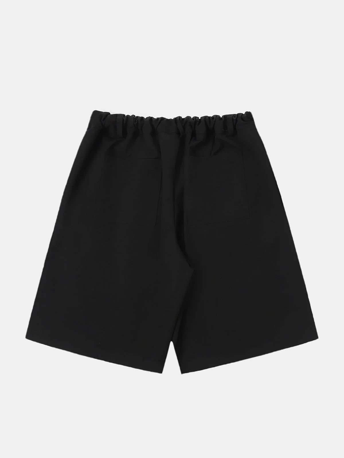 LOOSE FIT PLEATED 'BLACK' SHORTS - Image 2