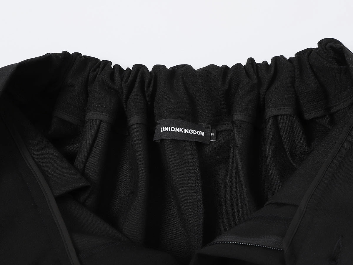 LOOSE FIT PLEATED 'BLACK' SHORTS - Image 7